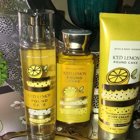Bath and Bodyworks ice lemon poundcake gift set combo - Picture 2 of 3